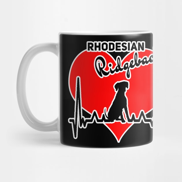 Rhodesiean Ridgeback black Heartbeat Ridgebackfan by DePit DeSign